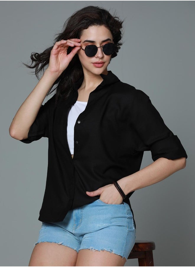 Black color Casual Shirt for Women