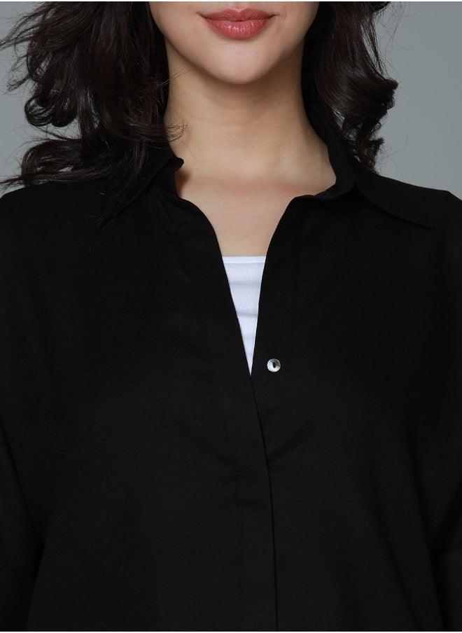 Black color Casual Shirt for Women