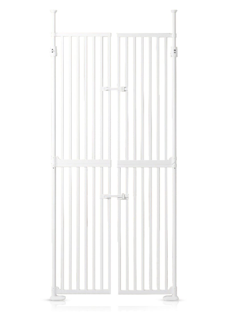 Baby Safe Extra Tall Dual Door Metal Safety Gate - White