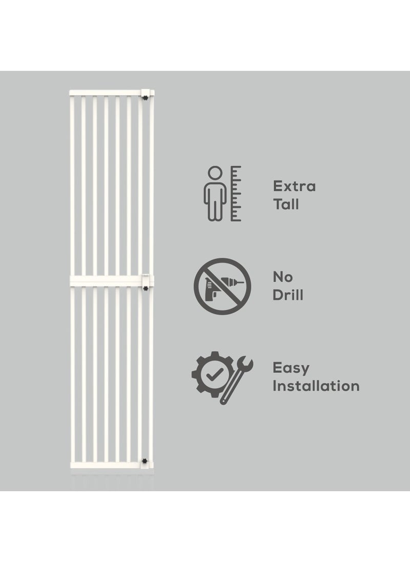 Baby Safe -  Gate Extension 40cm Tall Metal Safety Gate - White