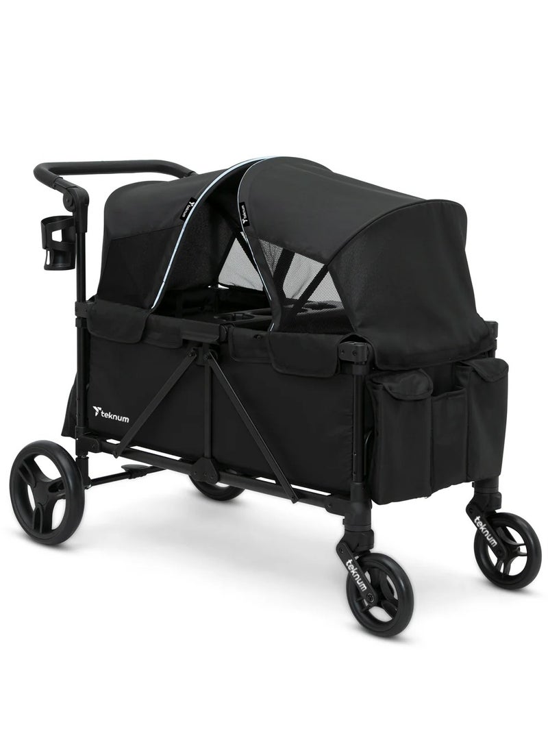 TEKNUM Fellow Wagon Stroller for 2 kids with Snack Tray - Black