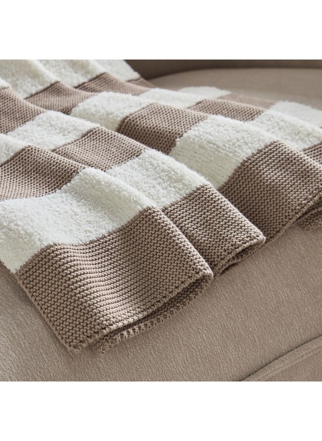 Sluis Stripe Knitted Throw 170 x 130 cm