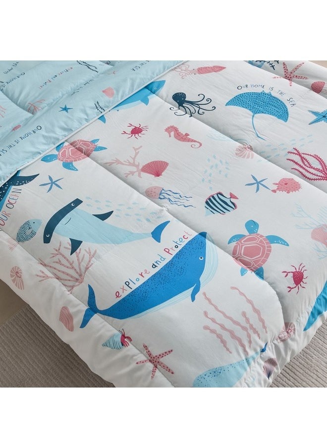 Joy Sea World Marine 2-Pieces Cotton Twin Comforter Set 160 x 220 cm