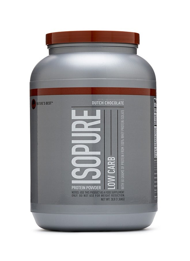 Isopure Low Carb Protein Powder, Dutch Chocolate, 3 Lb