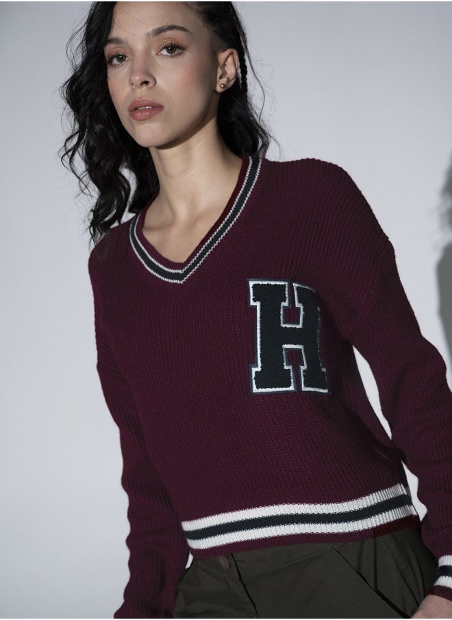 Maroon Sweater For Women