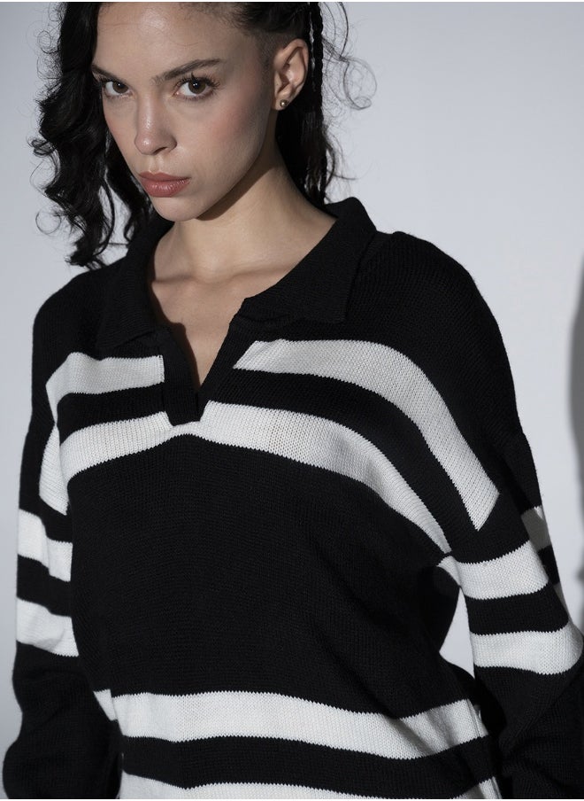 Women's Multicolour 100% Acrylic Oversized Sweater