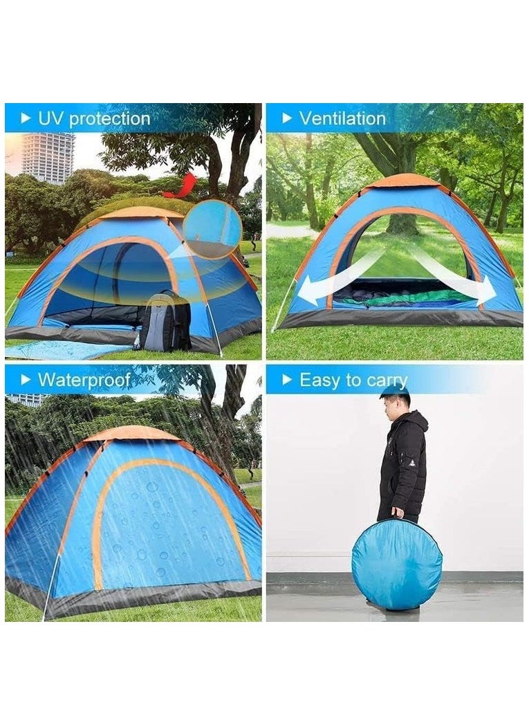 2-4 Person Dome Tent - Waterproof Pop-Up Shower & Changing Room, Sun Shelter for Camping, Beach, Travel, Outdoor Sports