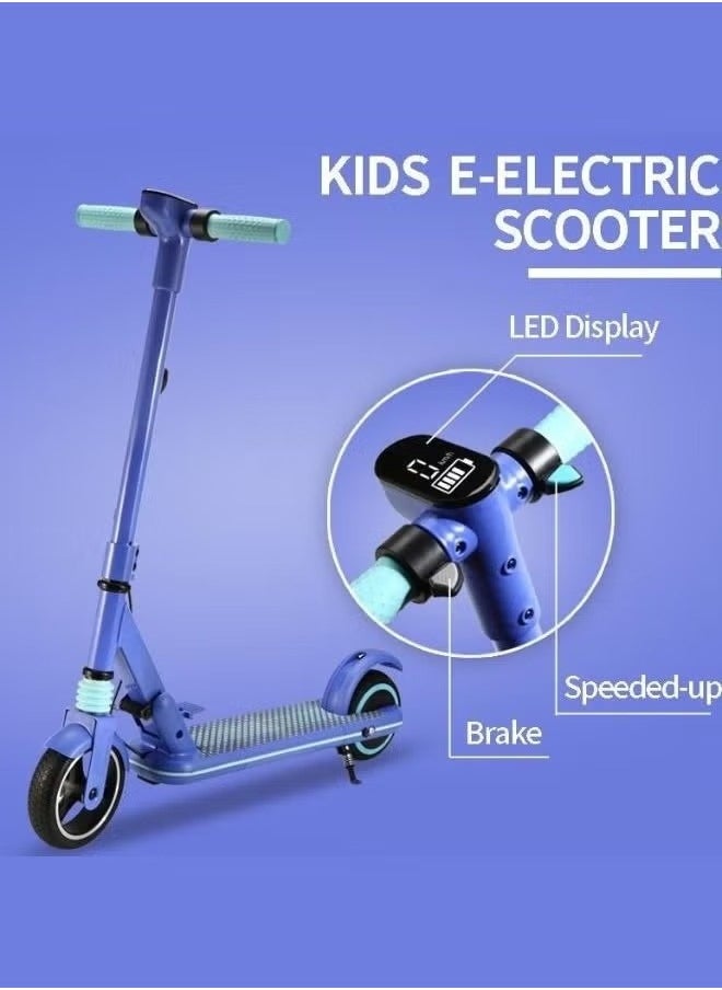 Kids Electric Scooter  LED Display, 7 Inch Non-Flat Tires, Up to 60KG Capacity