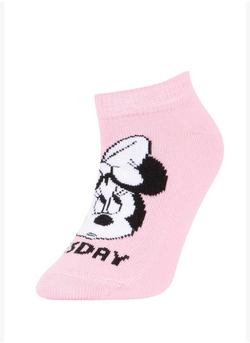 5 Pack Girl Disney Mickey & Minnie Low Cut Socks