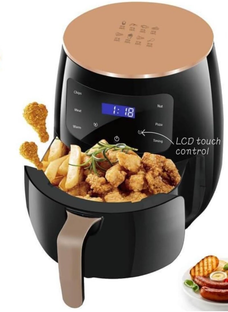 Air Fryer Black 6L Multifunctional Digital Touch Air Fryer,Air Fryer Black (2400, Watts)