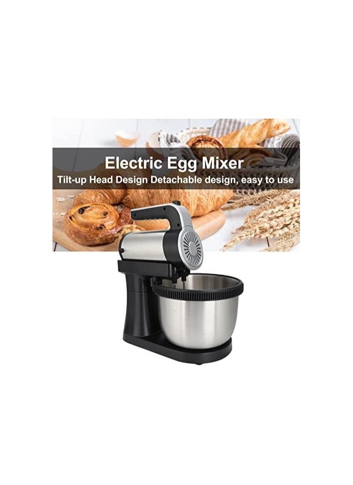 1000W Electric Mixer 5 Speeds Hand Mixer Kitchen for Baking Cake Egg Cream Food Whisk Bowl Removable Mixing Bowl Stainless Steel Kitchen Blender.