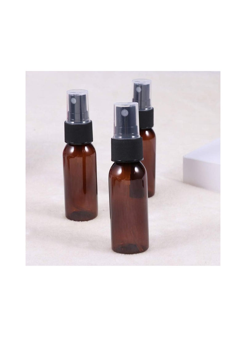 5 Pcs Amber Glass Spray Bottles - Empty Glass Bottles Fine Mist Spray Bottles Refillable Empty Bottles for Essential Oils, Cleaning Solutions