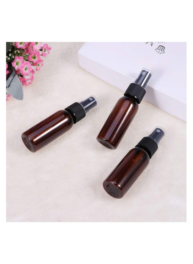 5 Pcs Amber Glass Spray Bottles - Empty Glass Bottles Fine Mist Spray Bottles Refillable Empty Bottles for Essential Oils, Cleaning Solutions