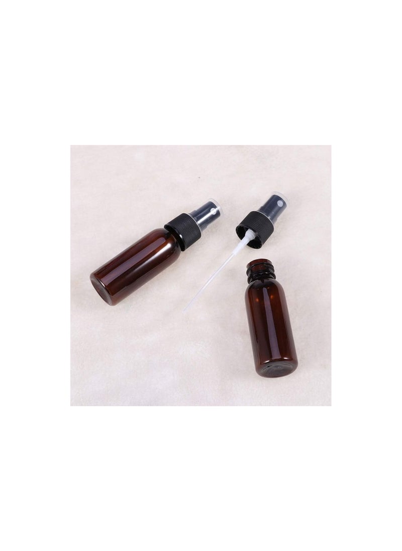 5 Pcs Amber Glass Spray Bottles - Empty Glass Bottles Fine Mist Spray Bottles Refillable Empty Bottles for Essential Oils, Cleaning Solutions