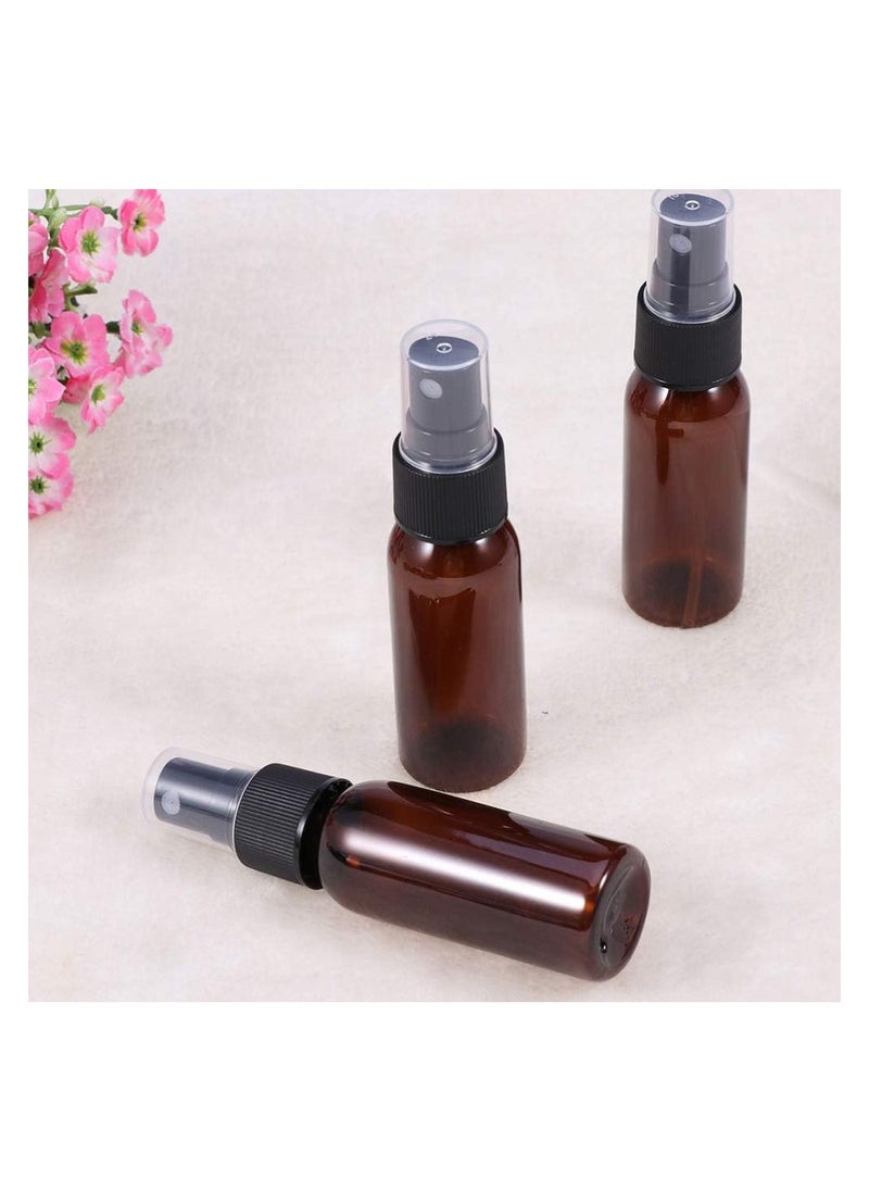 5 Pcs Amber Glass Spray Bottles - Empty Glass Bottles Fine Mist Spray Bottles Refillable Empty Bottles for Essential Oils, Cleaning Solutions