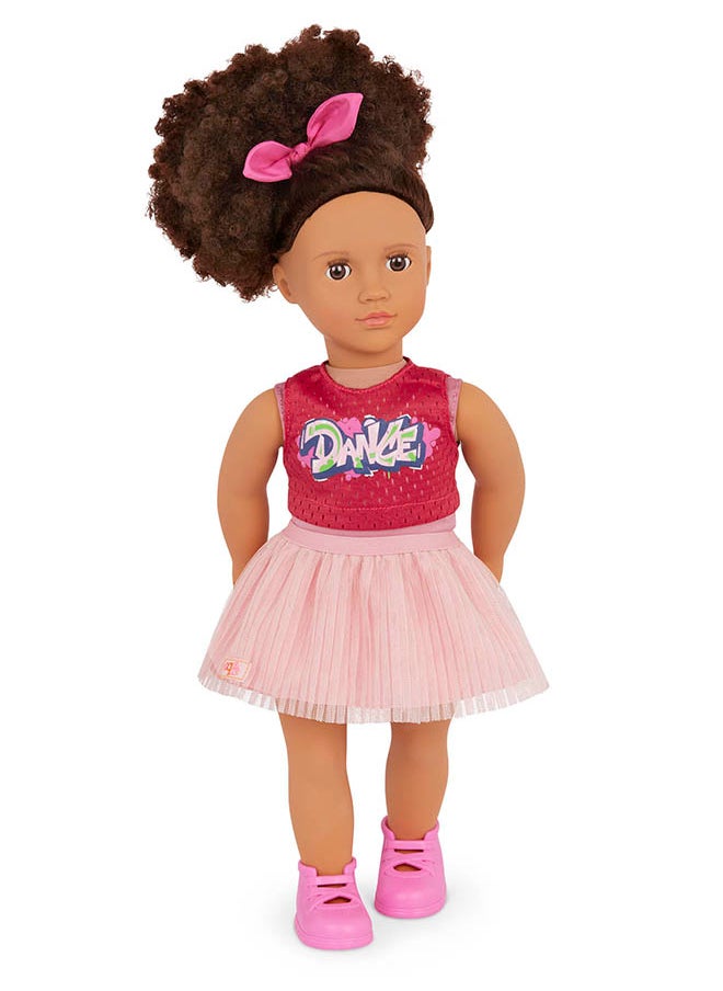 Fashionable 18-inch Girl Doll with Hip Hop Ballerina Outfit, Gifting Toys, Age 6+ years, Character-Catalina