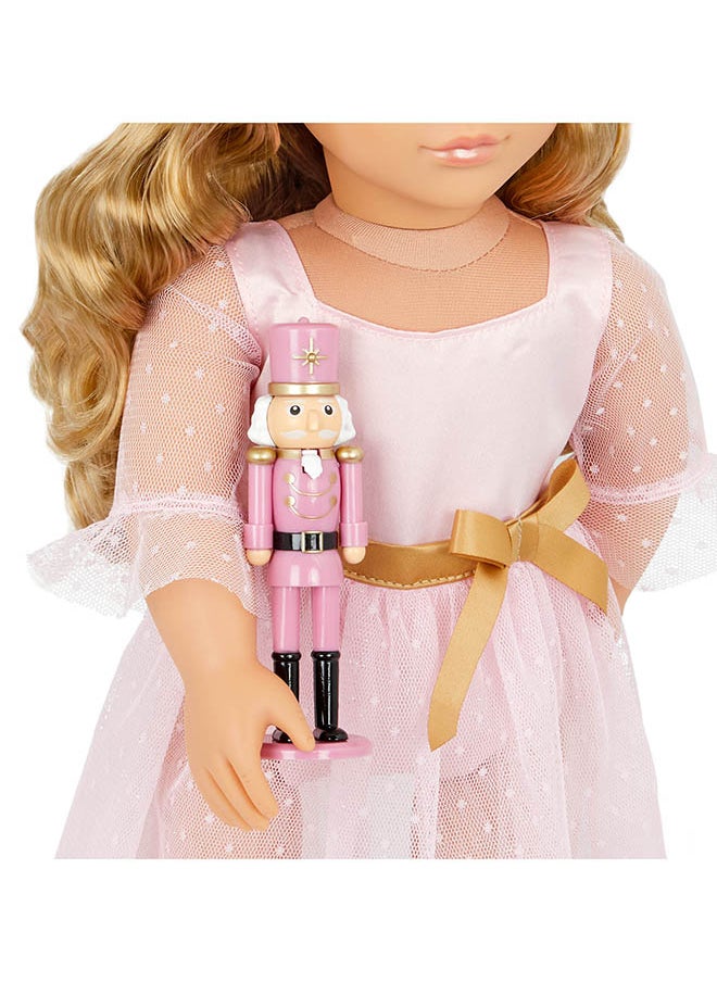 Fashionable 18-inch Girl Doll with Pink Dress & Nutcracker, Gifting Toys, Age 6+ years, Character-Natasha