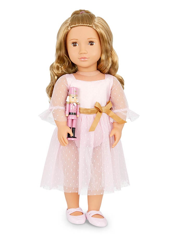 Fashionable 18-inch Girl Doll with Pink Dress & Nutcracker, Gifting Toys, Age 6+ years, Character-Natasha