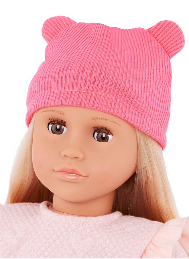 Fashionable 18-inch Girl Doll with Sweatsuit & Beanie Hat, Gifting Toys, Age 6+ years, Character-Joyce