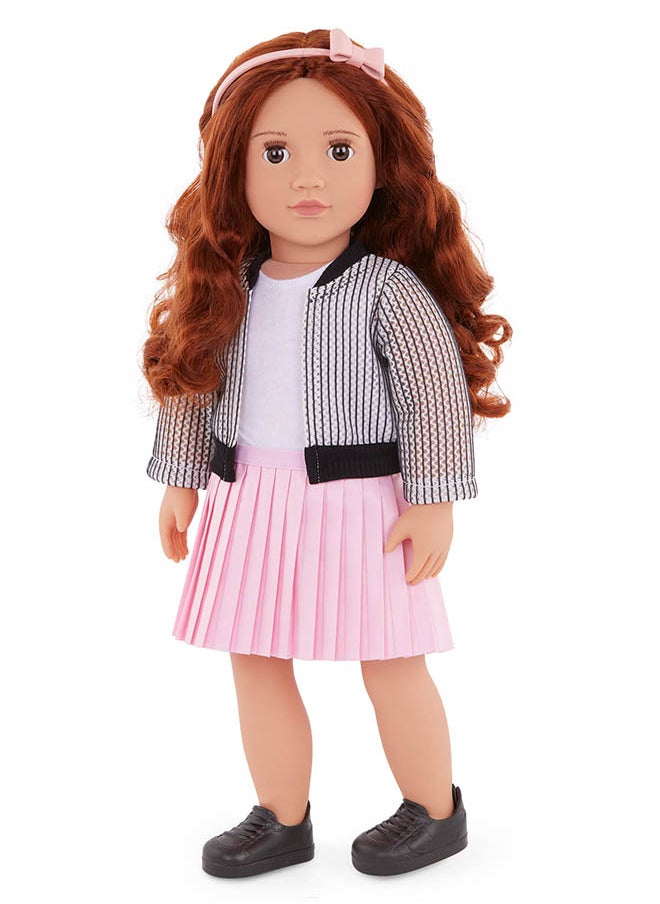 Fashionable 18-inch Girl Doll with Jacket & Skirt, Gifting Toys, Age 6+ years, Character-Jacinta