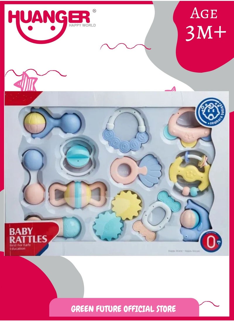 Huanger - Baby Rattles Sensory 12pcs for Newborn