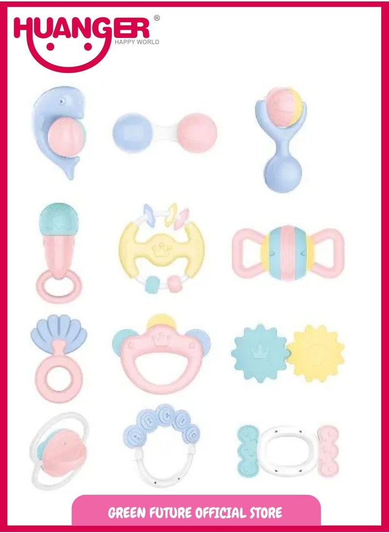 Huanger - Baby Rattles Sensory 12pcs for Newborn