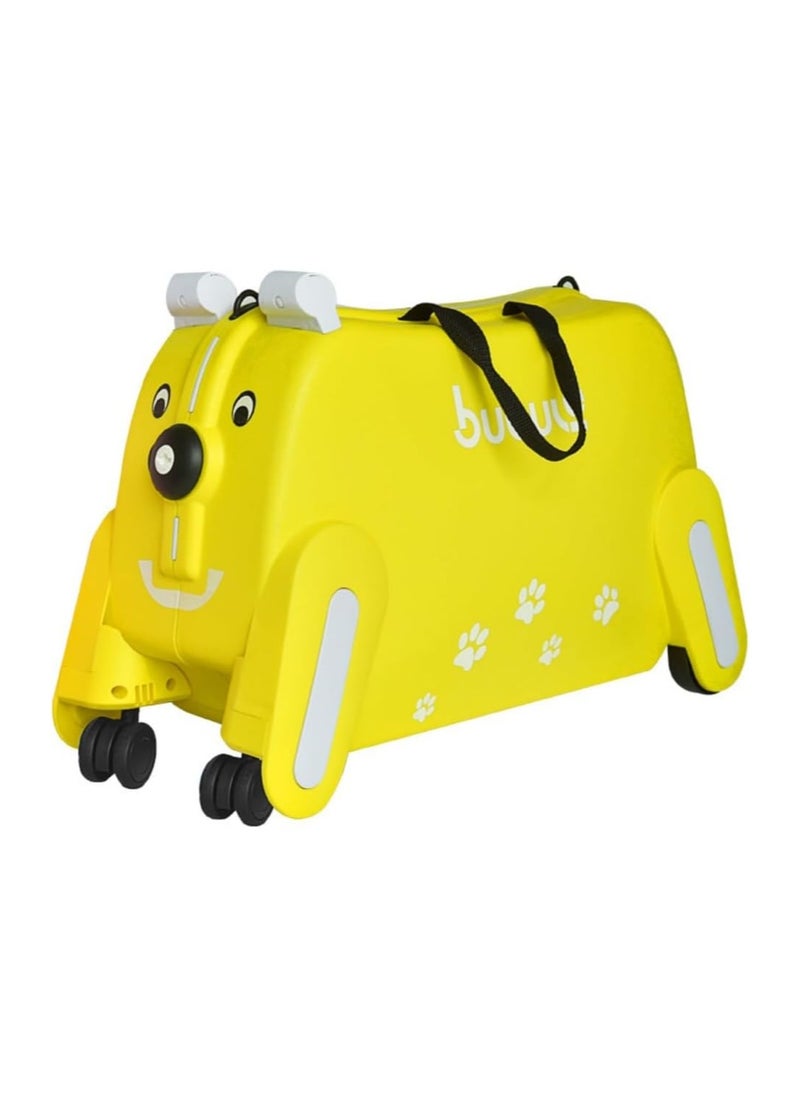 Children's Ride-On Suitcase with Wheels - Cute Cartoon Rolling Luggage for Kids, Travel & Outdoor Fun