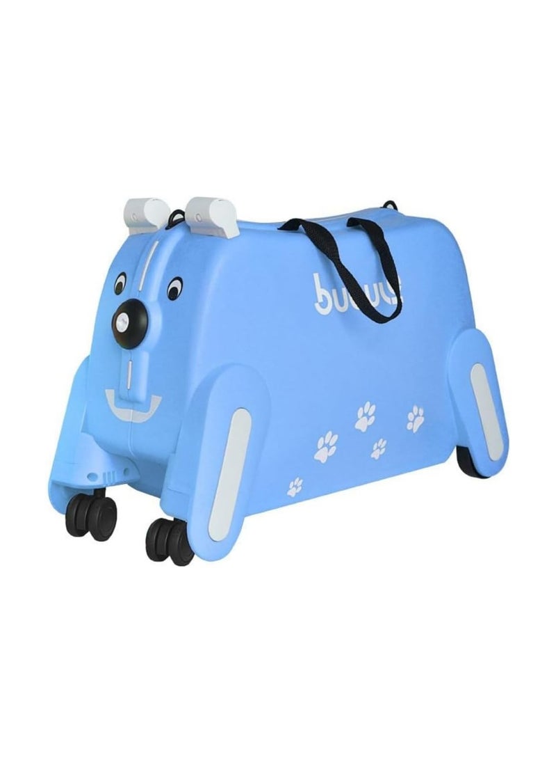 Children's Ride-On Suitcase with Wheels - Cute Cartoon Rolling Luggage for Kids, Travel & Outdoor Fun