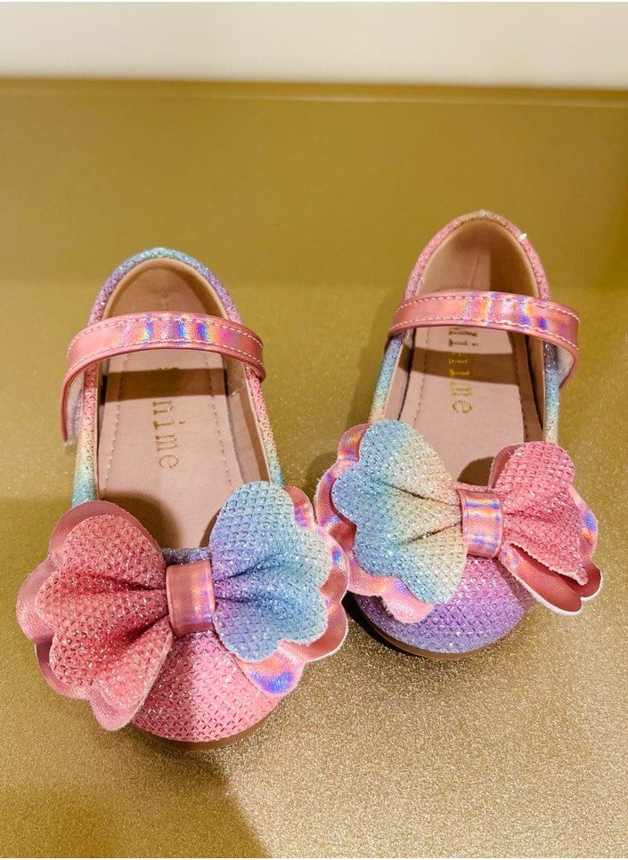 Kids Rainbow Bow Party Shoes for Birthday and Special Occasions Kids Shoes