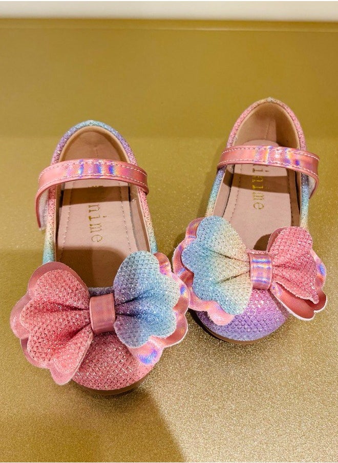 Kids Rainbow Bow Party Shoes for Birthday and Special Occasions Kids Shoes