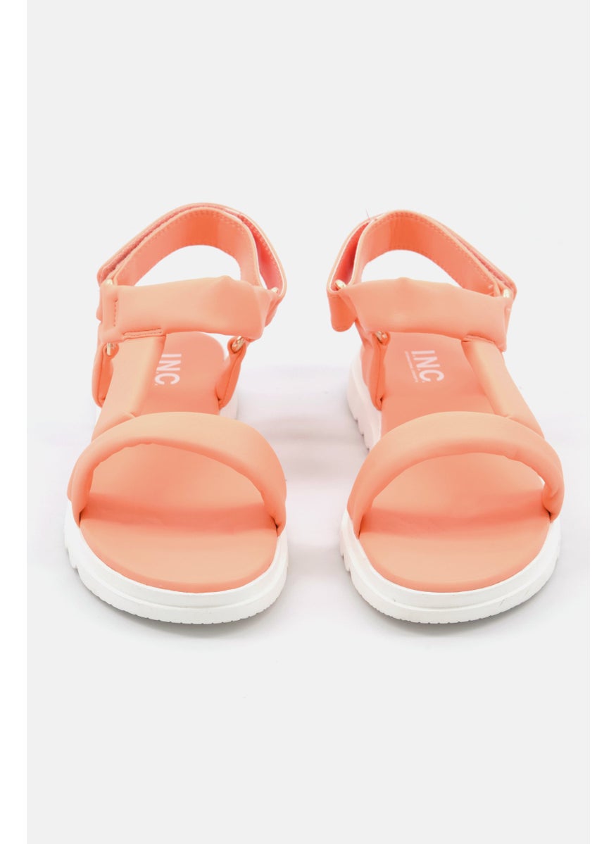 Kids Girl Dakota Velcro Sandal, Orange