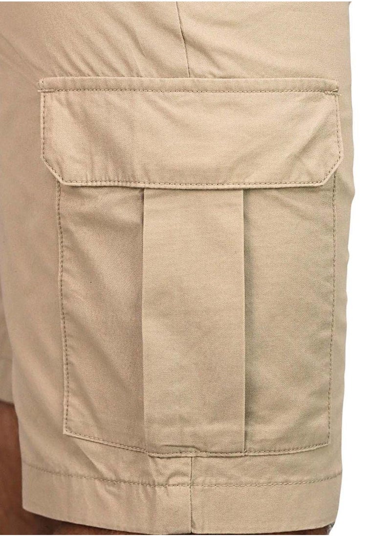 Men’s Twill Mid Rise Elastic Waist Bermuda Shorts