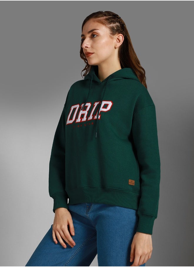 Women Green Sweatshirt