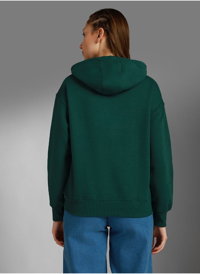 Women Green Sweatshirt