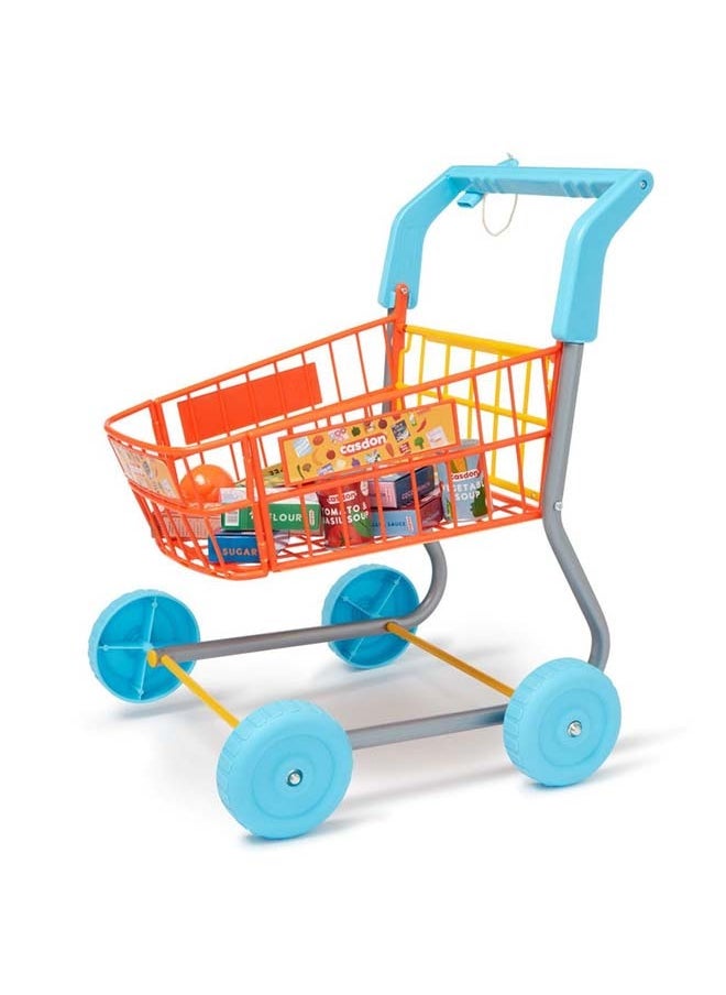 Shopping Trolley: Colourful Toy Trolley Equipped For An Exciting Shopping Trip. For Children Aged 3+