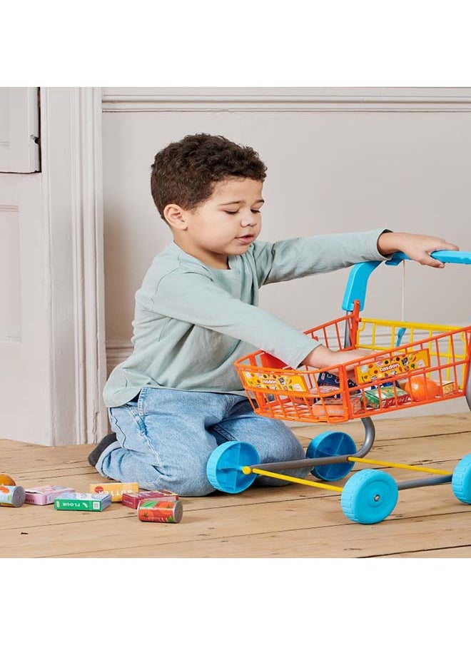 Shopping Trolley: Colourful Toy Trolley Equipped For An Exciting Shopping Trip. For Children Aged 3+