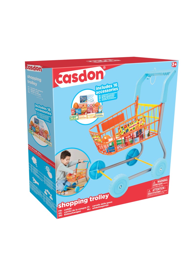 Shopping Trolley: Colourful Toy Trolley Equipped For An Exciting Shopping Trip. For Children Aged 3+