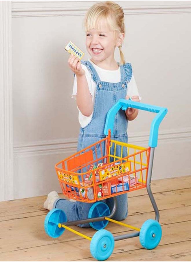 Shopping Trolley: Colourful Toy Trolley Equipped For An Exciting Shopping Trip. For Children Aged 3+