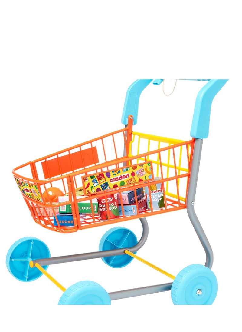 Shopping Trolley: Colourful Toy Trolley Equipped For An Exciting Shopping Trip. For Children Aged 3+