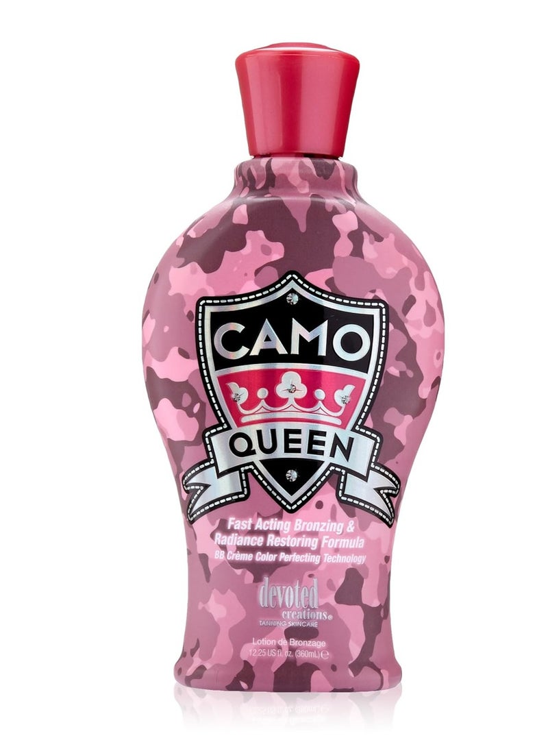 Devoted Creations Camo Queen Bronzing Lotion, 12.25 Fluid Ounce