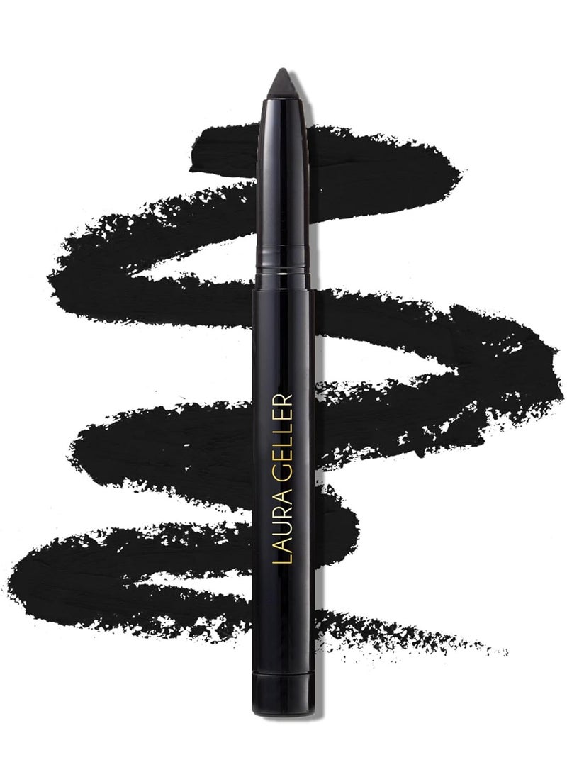 LAURA GELLER NEW YORK Kajal Longwear Kohl Eyeliner Pencil with Caffeine, Smooth & Blendable Makeup, Deep Black