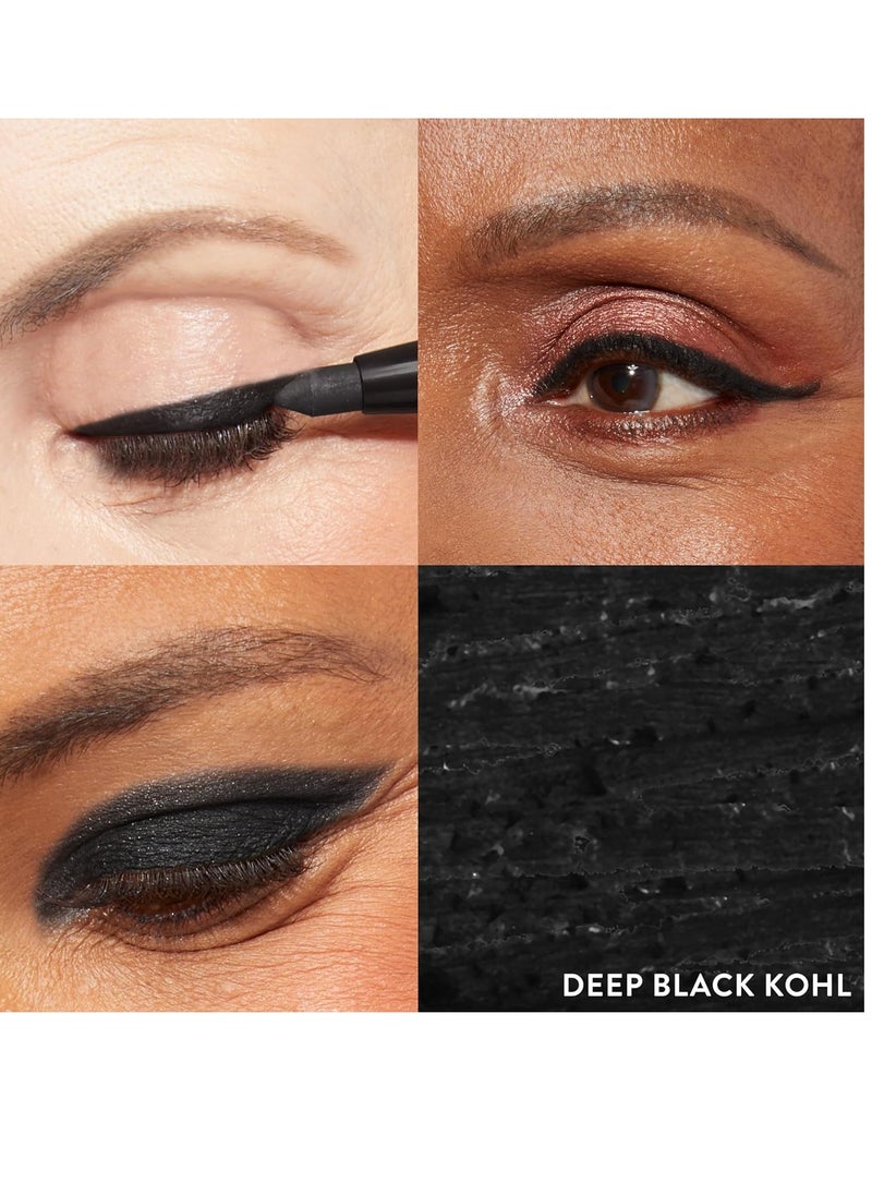 LAURA GELLER NEW YORK Kajal Longwear Kohl Eyeliner Pencil with Caffeine, Smooth & Blendable Makeup, Deep Black