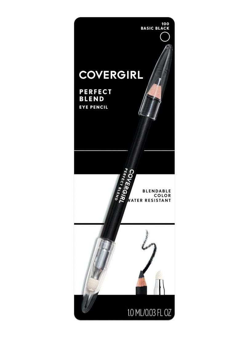 COVERGIRL Perfect Blend Eyeliner Pencil, Basic Black, Eyeliner Pencil with Blending Tip For Precise or Smudged Look, 1 Count