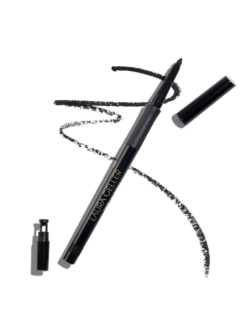 LAURA GELLER NEW YORK INKcredible Gel Eyeliner - Blackbird - Waterproof Smudge-proof Eyeliner Pencil - Built in Sharpener