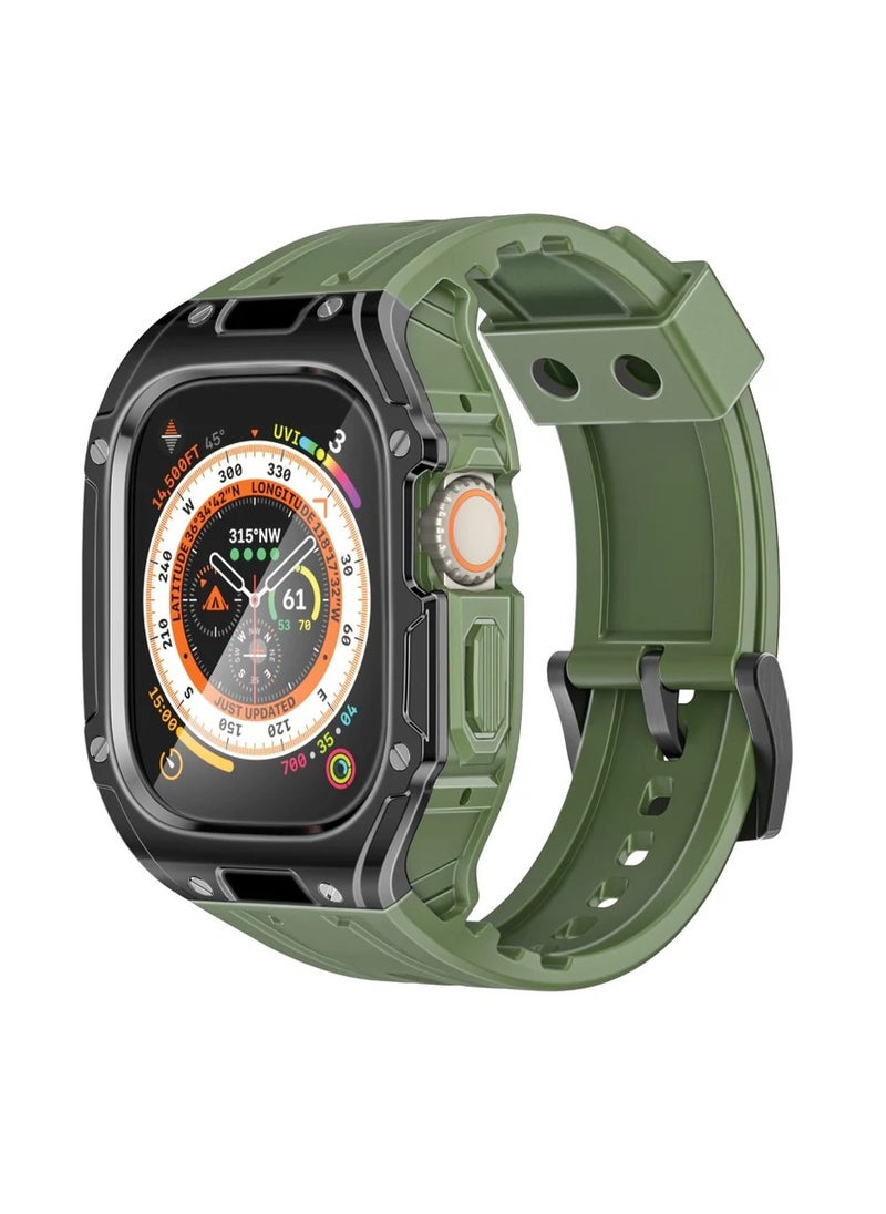 Durable Protection Watch Case with TPU Watch Band Green