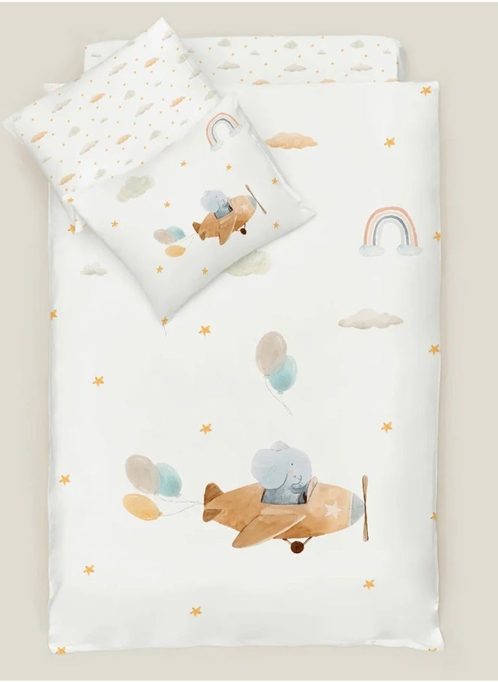 Happy Tony Satin Baby Bedding Set - 100% Cotton, Soft & Breathable for Healthy Sleep