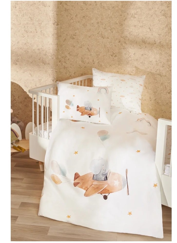 Happy Tony Satin Baby Bedding Set - 100% Cotton, Soft & Breathable for Healthy Sleep