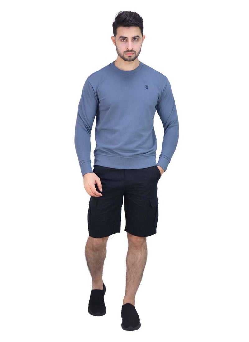 Men’s Cotton Polyester French Terry Crew Neck Sweatshirt