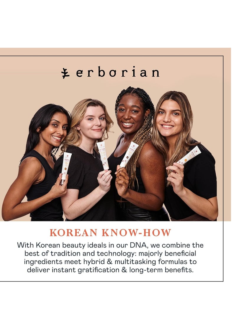 Erborian BB Cream with Ginseng - Lightweight Buildable Coverage with SPF & Ultra-Soft Matte Finish - Korean Face Skincare