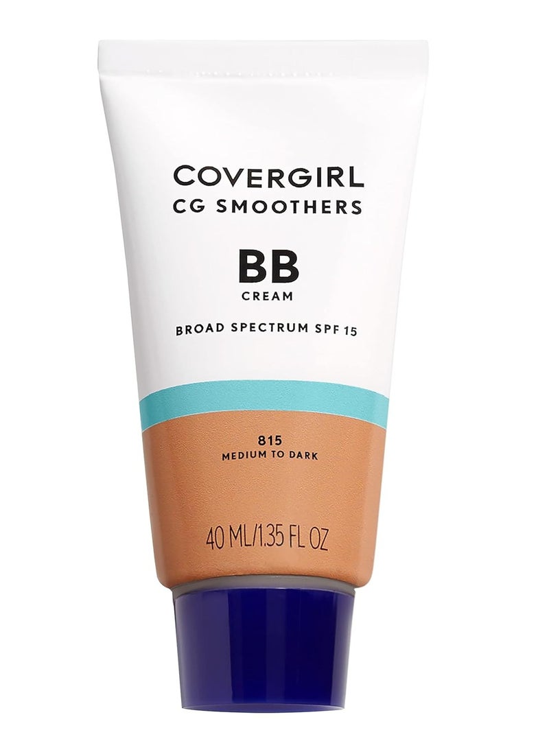 COVERGIRL Smoothers Lightweight BB Cream, Medium to Dark 815, 1.35 oz (Packaging May Vary) Lightweight Hydrating 10-In-1 Skin Enhancer with SPF 21 UV Protection